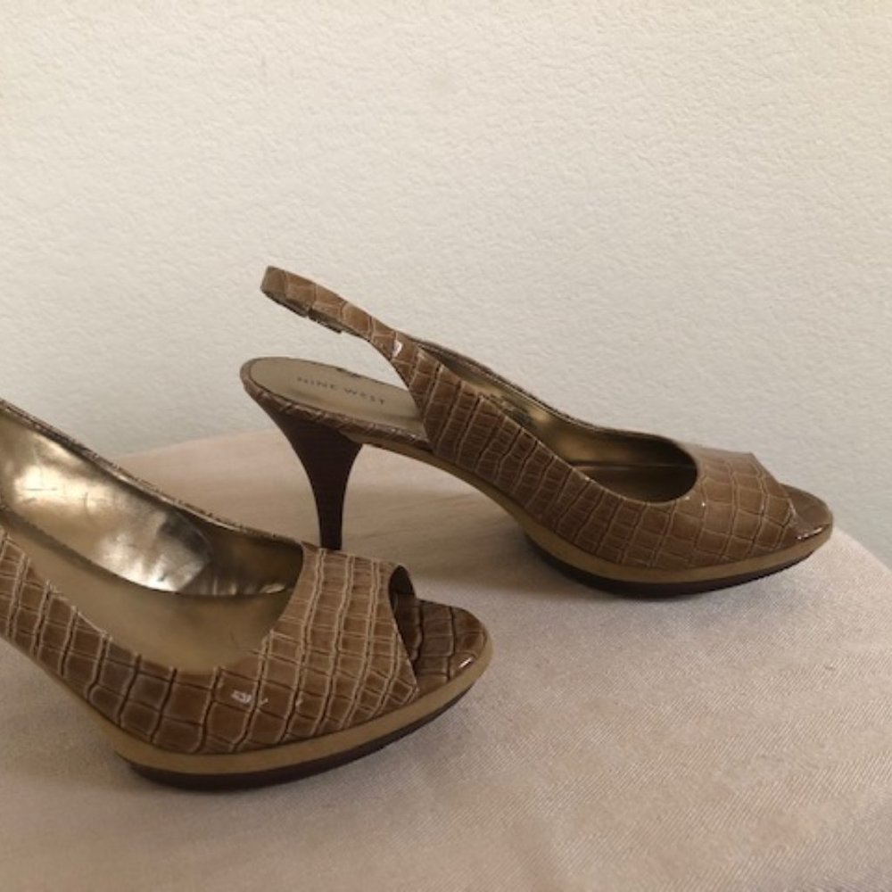 Nine West Slingback Open Toed Heels